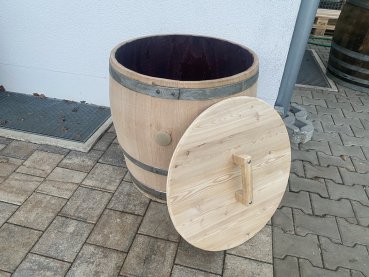 Preview: Holzfass 180 Liter abgeschliffen  2/3 von 225 Liter Weinfass